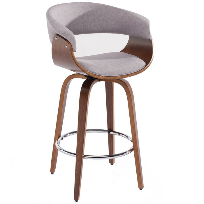 Holt 26" Counter Stool - Grey & Walnut