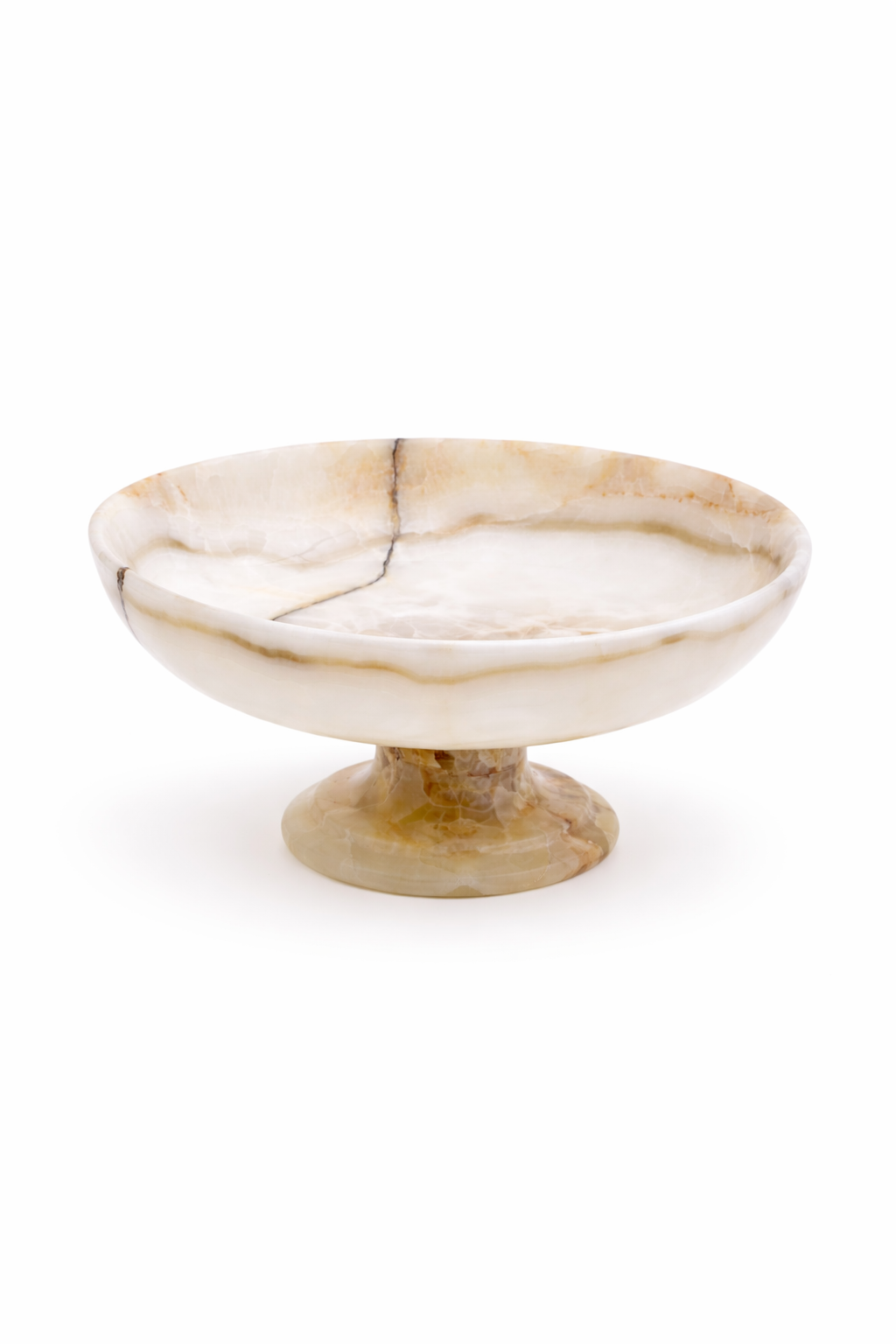 Aurelius Ivory Onyx Pedestal Bowl- Large - Decoronto