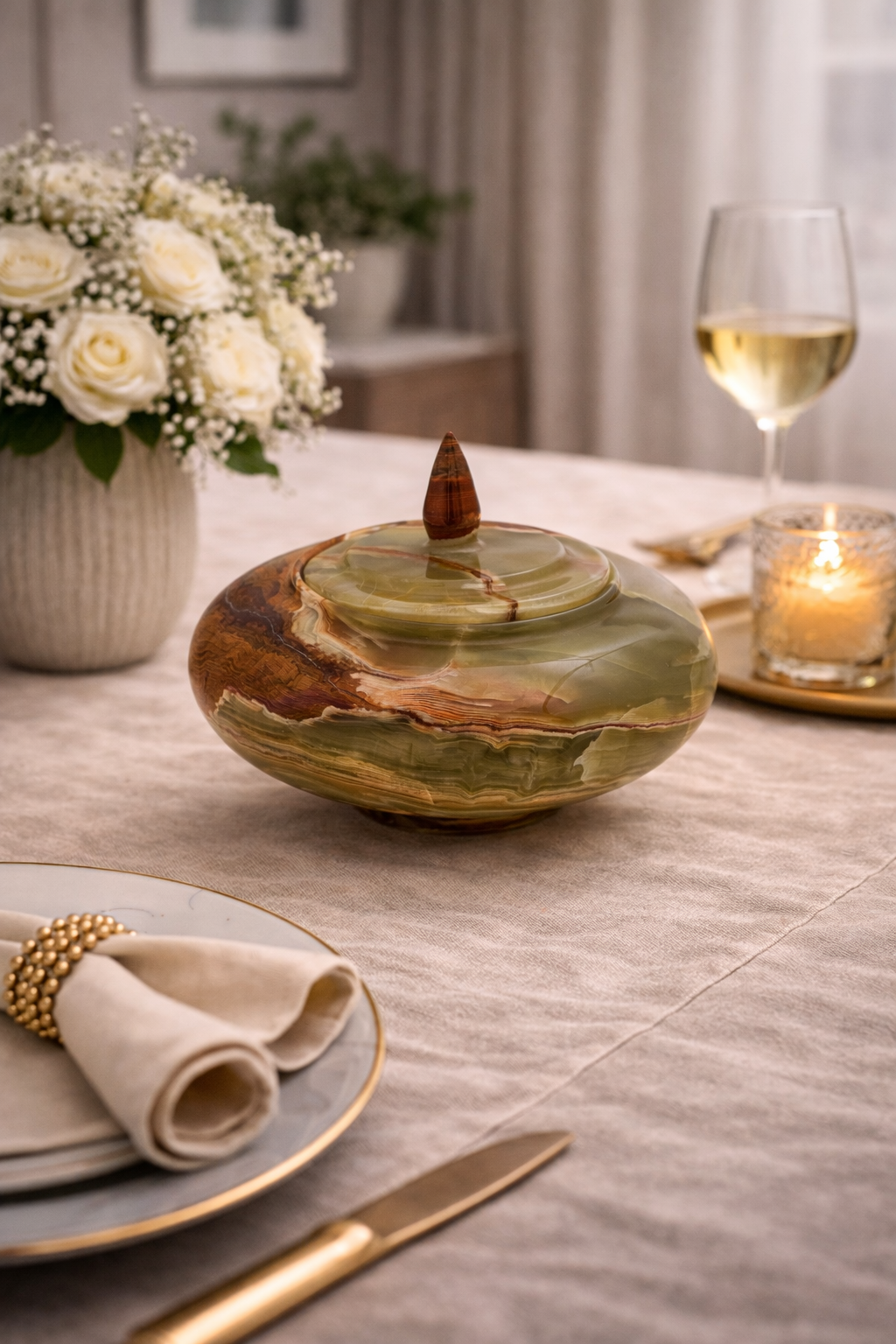 Verdant Onyx Lidded Vessel - Decoronto