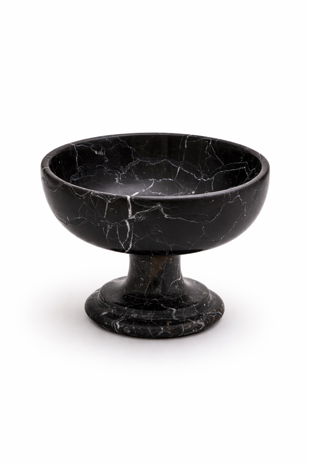Aurelius Black Marble Pedestal Bowl - Small - Decoronto