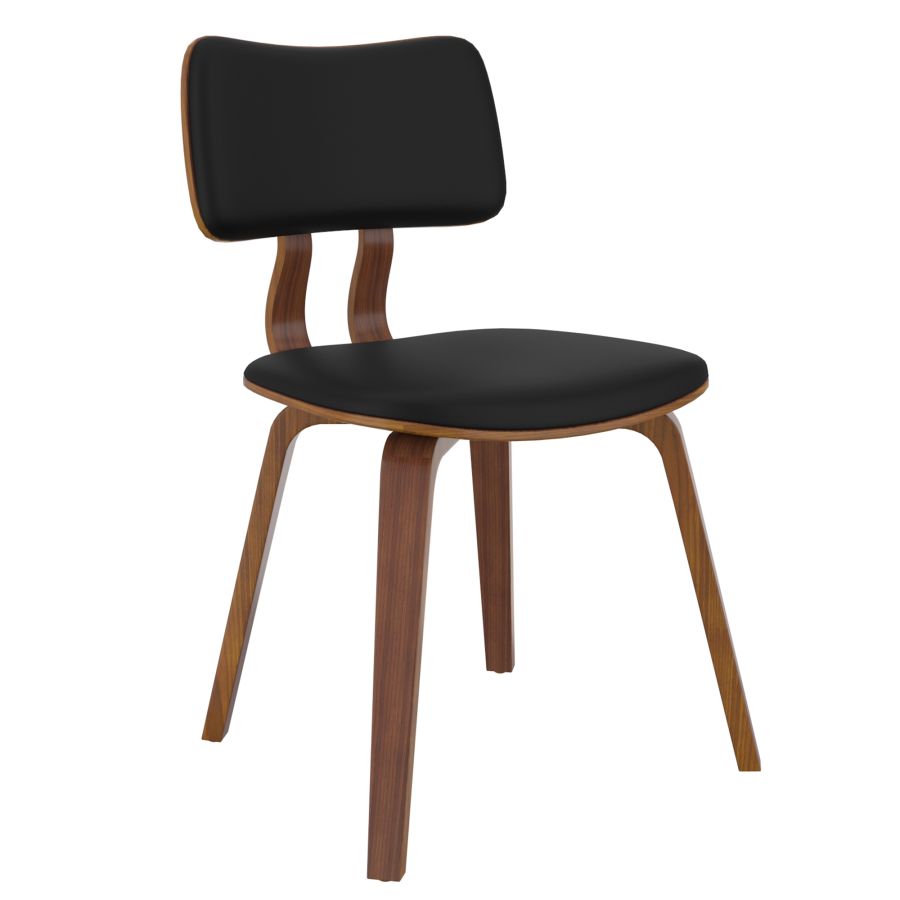Zuni Dining Chair - Black & Walnut - Decoronto