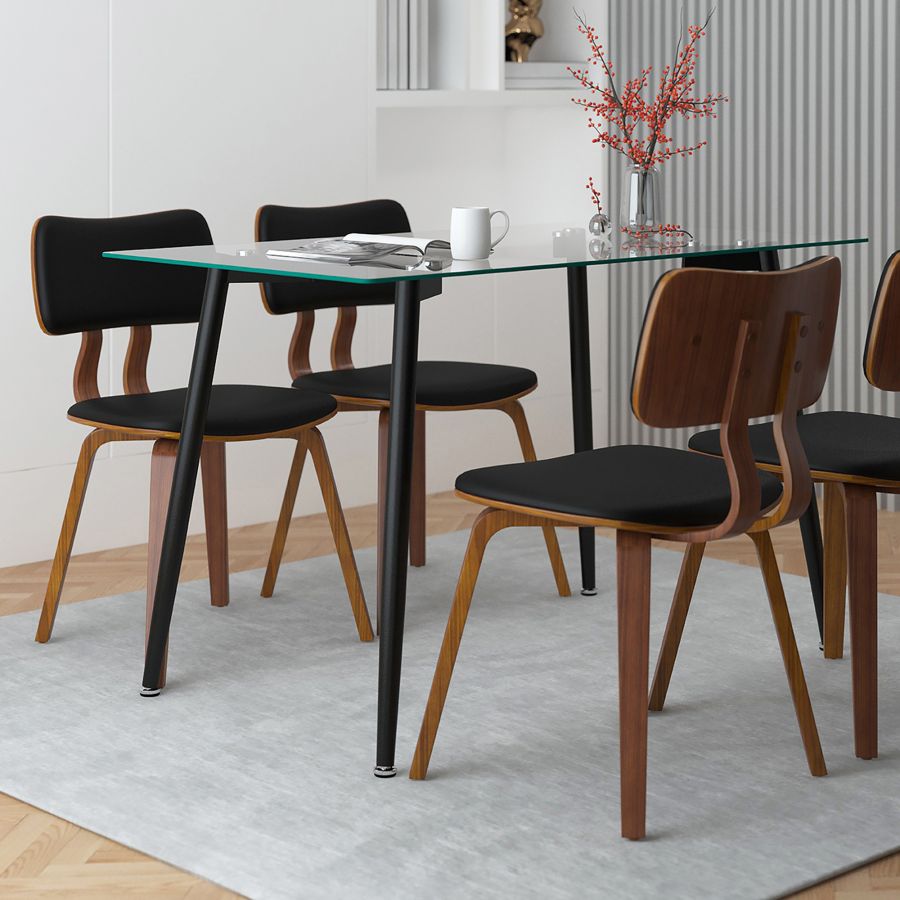 Zuni Dining Chair - Black & Walnut - Decoronto