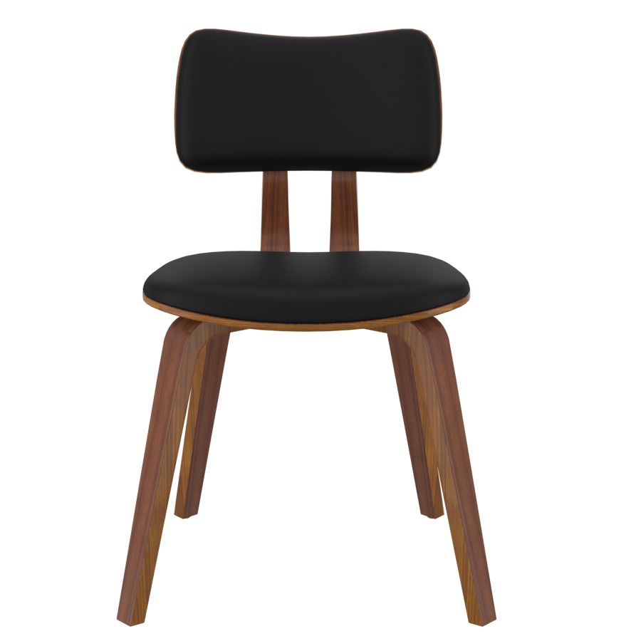 Zuni Dining Chair - Black & Walnut - Decoronto