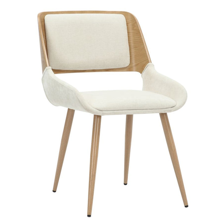 Hudson Dining Chair - White & Walnut - Decoronto