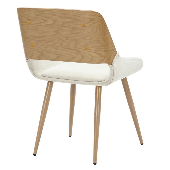Hudson Dining Chair - White & Walnut - Decoronto