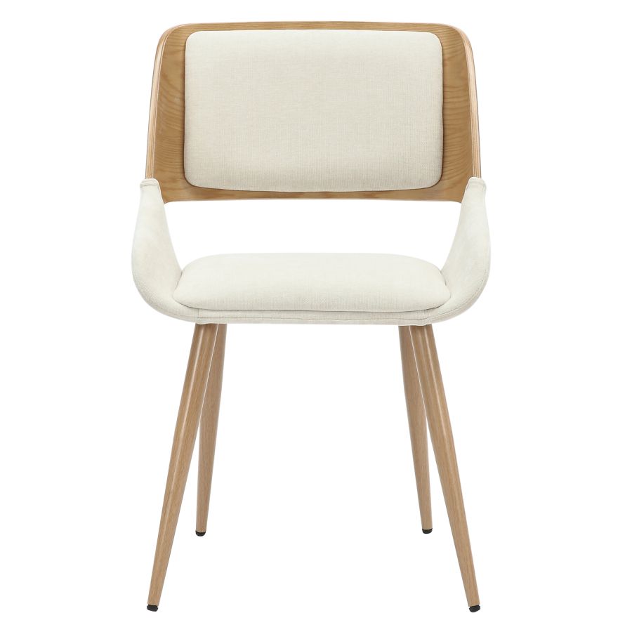 Hudson Dining Chair - White & Walnut - Decoronto