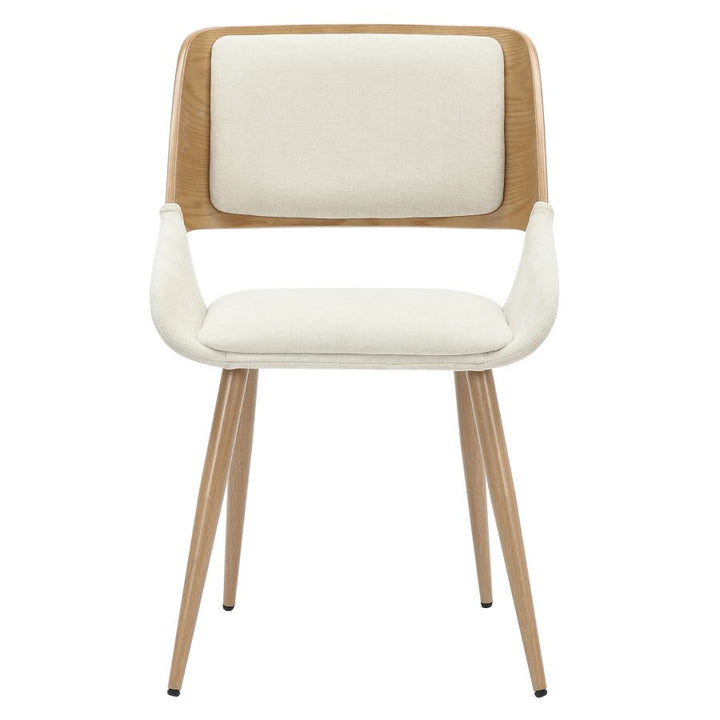 Hudson Dining Chair - White & Walnut - Decoronto