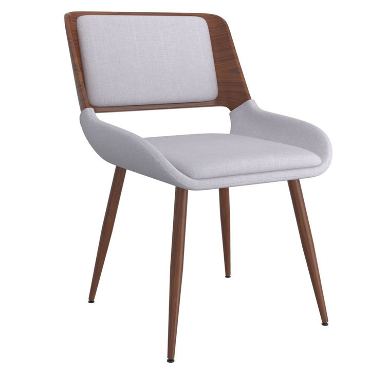 Hudson Dining Chair - White & Walnut - Decoronto