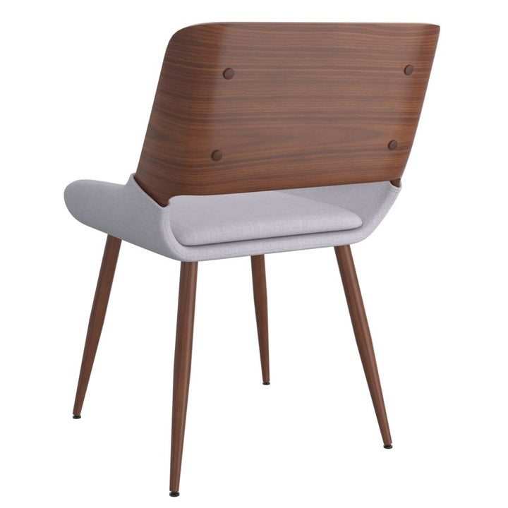 Hudson Dining Chair - White & Walnut - Decoronto
