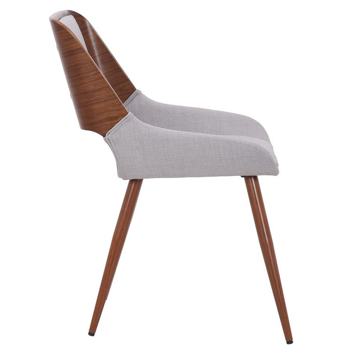 Hudson Dining Chair - White & Walnut - Decoronto