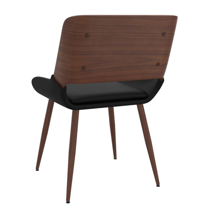 Hudson Dining Chair - Black & Walnut