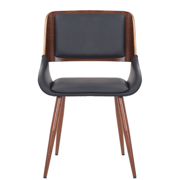 Hudson Dining Chair - Black & Walnut