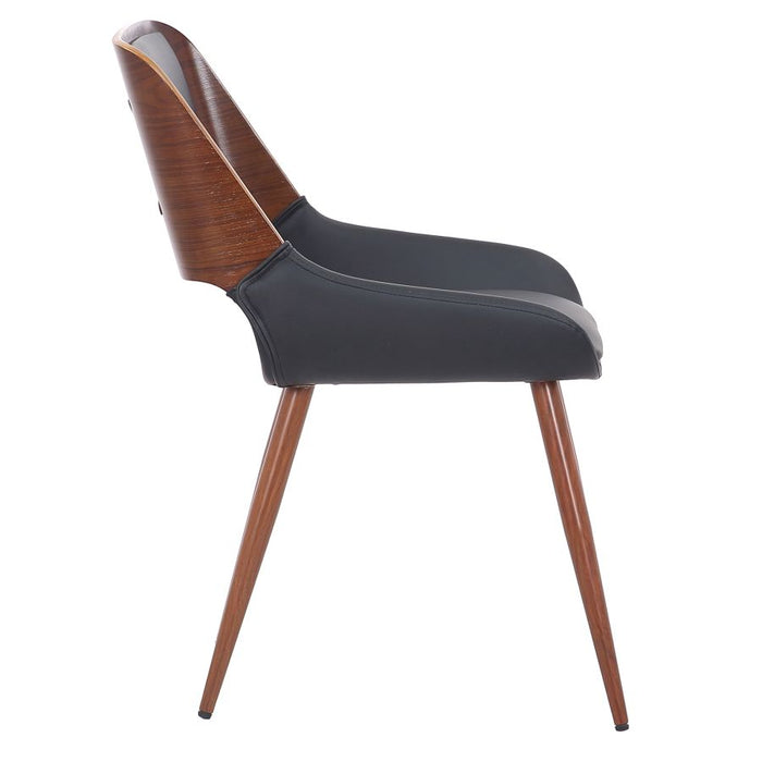 Hudson Dining Chair - Black & Walnut