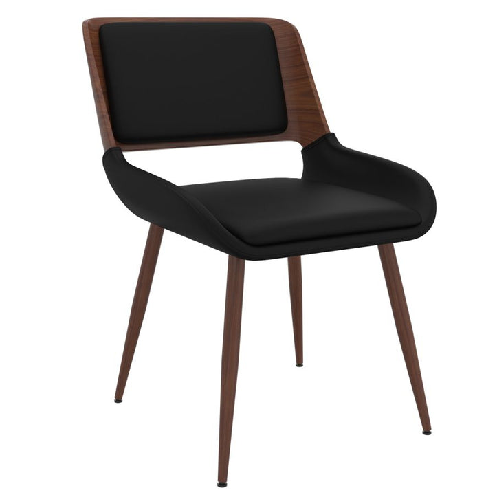 Hudson Dining Chair - White & Walnut - Decoronto