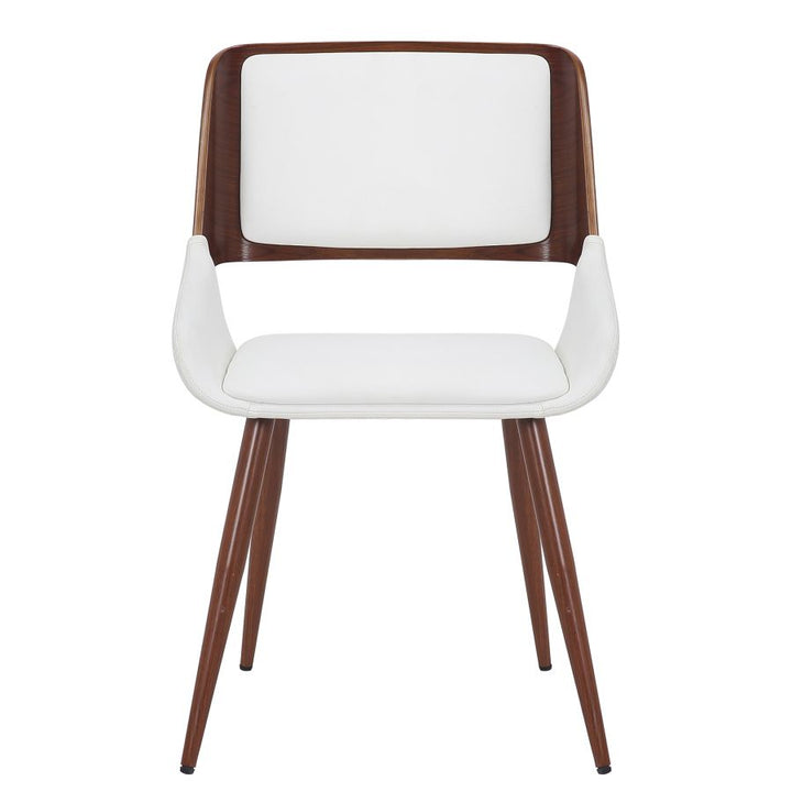 Hudson Dining Chair - White & Walnut - Decoronto