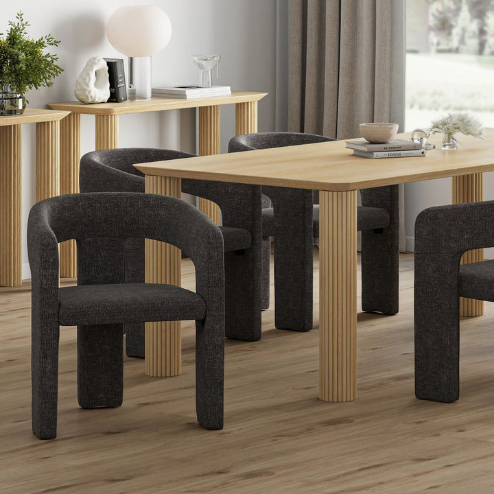 Amara Dining Chair - Charcoal Chenille - Decoronto