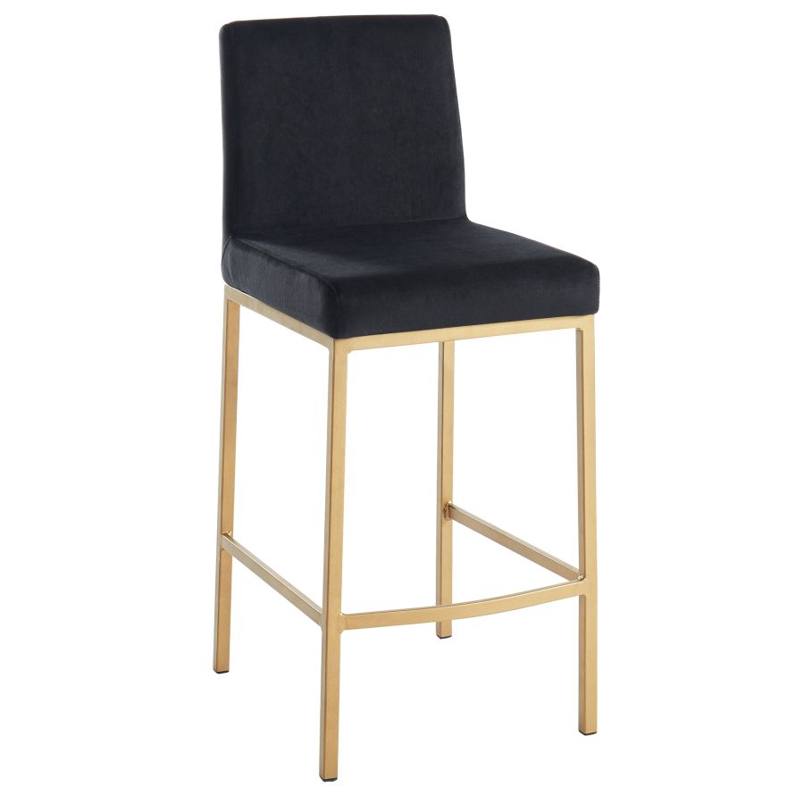 Diego 26" Counter Stool - Black & Gold - Decoronto