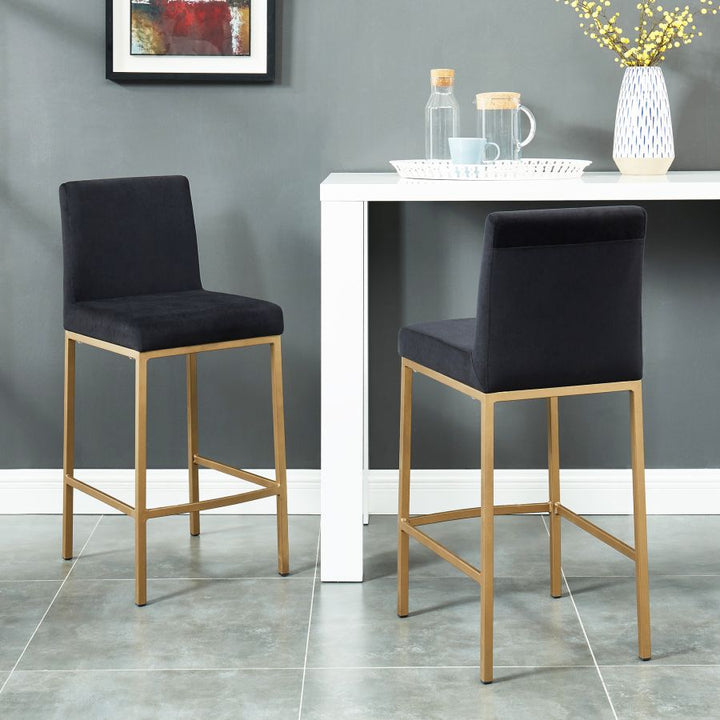 Diego 26" Counter Stool - Black & Gold - Decoronto