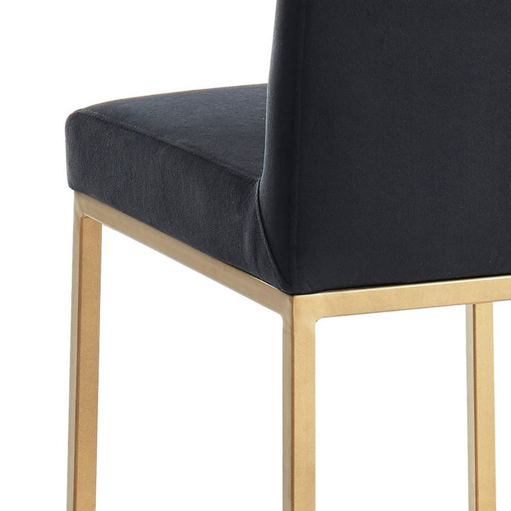 Diego 26" Counter Stool - Black & Gold - Decoronto