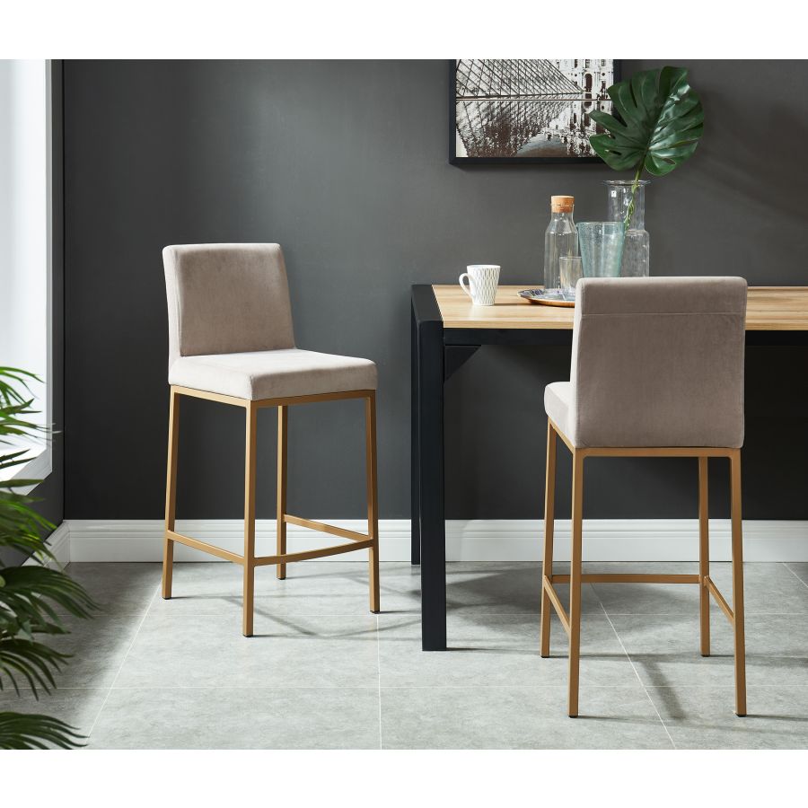 Diego 26" Counter Stool - Black & Gold - Decoronto