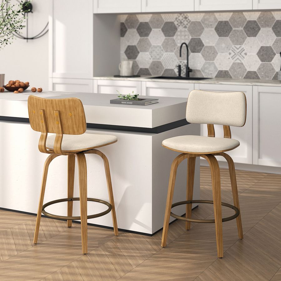 Zuni 26" Counter Stool - Beige & Natural - Decoronto