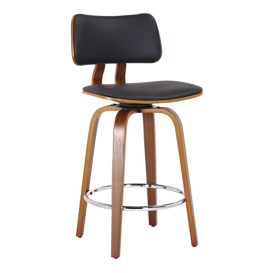 Zuni 26" Counter Stool - Black & Walnut - Decoronto