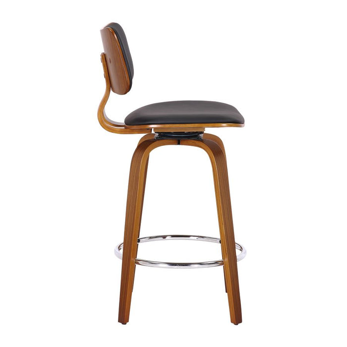 Zuni 26" Counter Stool - Black & Walnut