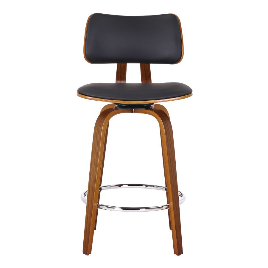 Zuni 26" Counter Stool - Black & Walnut - Decoronto