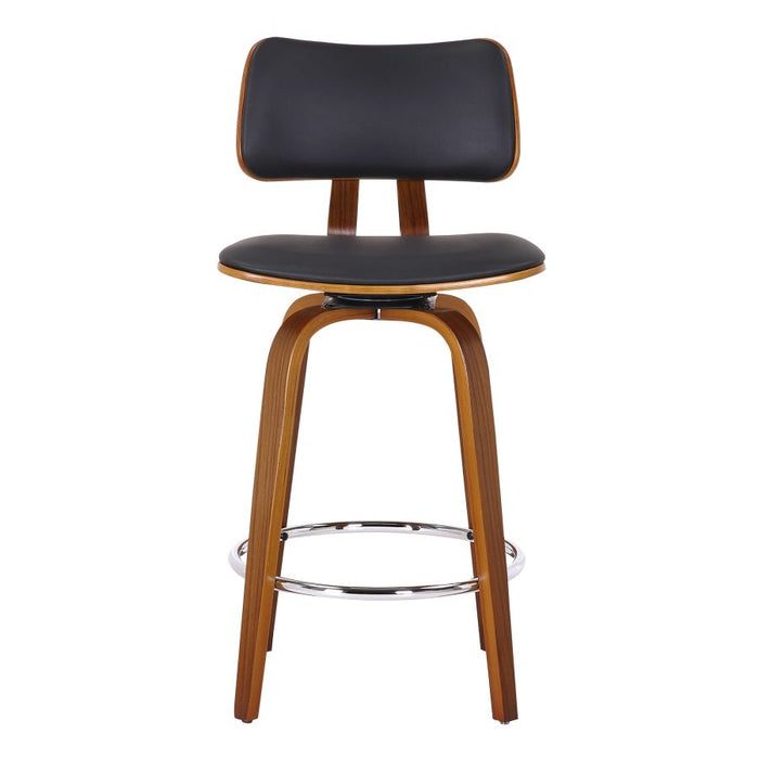 Zuni 26" Counter Stool - Black & Walnut