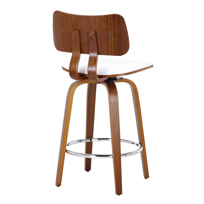 Zuni 26" Counter Stool - White & Walnut