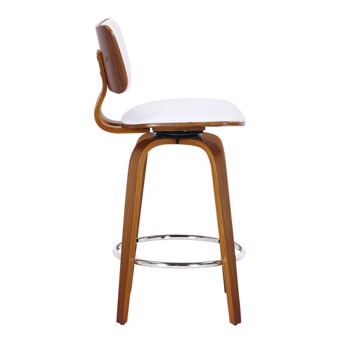 Zuni 26" Counter Stool - White & Walnut