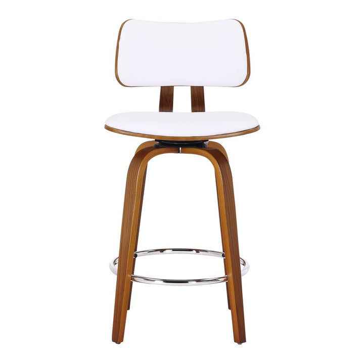Zuni 26" Counter Stool - White & Walnut - Decoronto