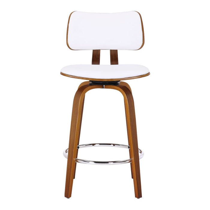 Zuni 26" Counter Stool - White & Walnut