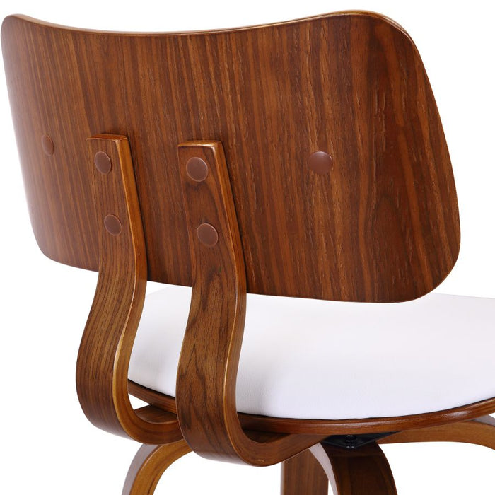 Zuni 26" Counter Stool - White & Walnut