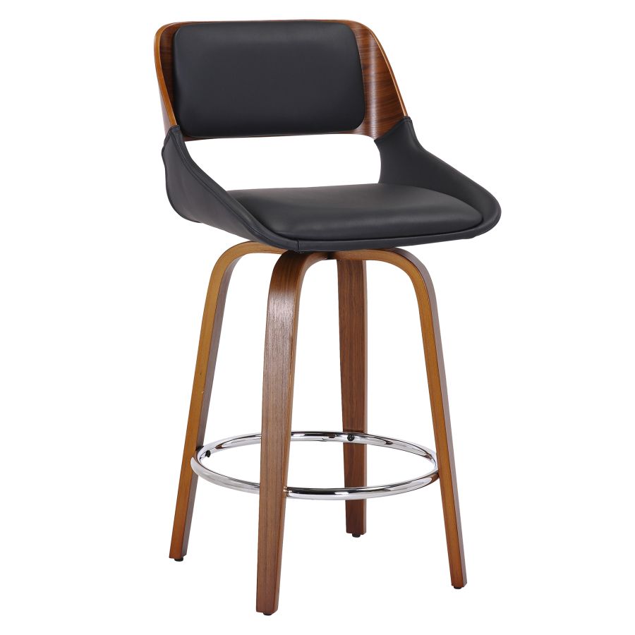 Hudson 26" Counter Stool - Black & Walnut - Decoronto