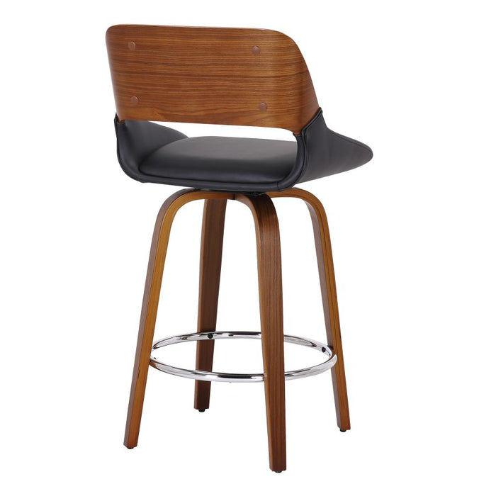 Hudson 26" Counter Stool - Black & Walnut