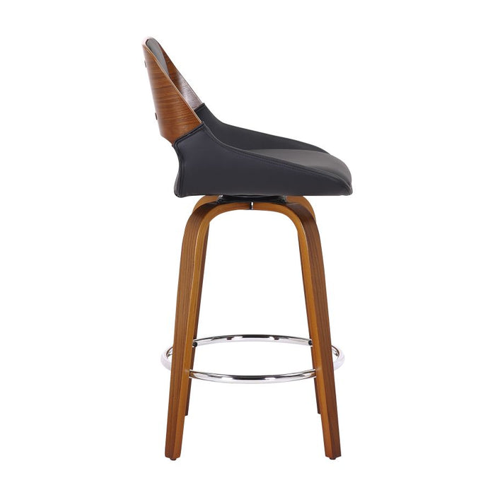 Hudson 26" Counter Stool - Black & Walnut