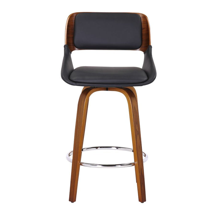 Hudson 26" Counter Stool - Black & Walnut
