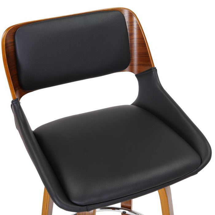 Hudson 26" Counter Stool - Black & Walnut