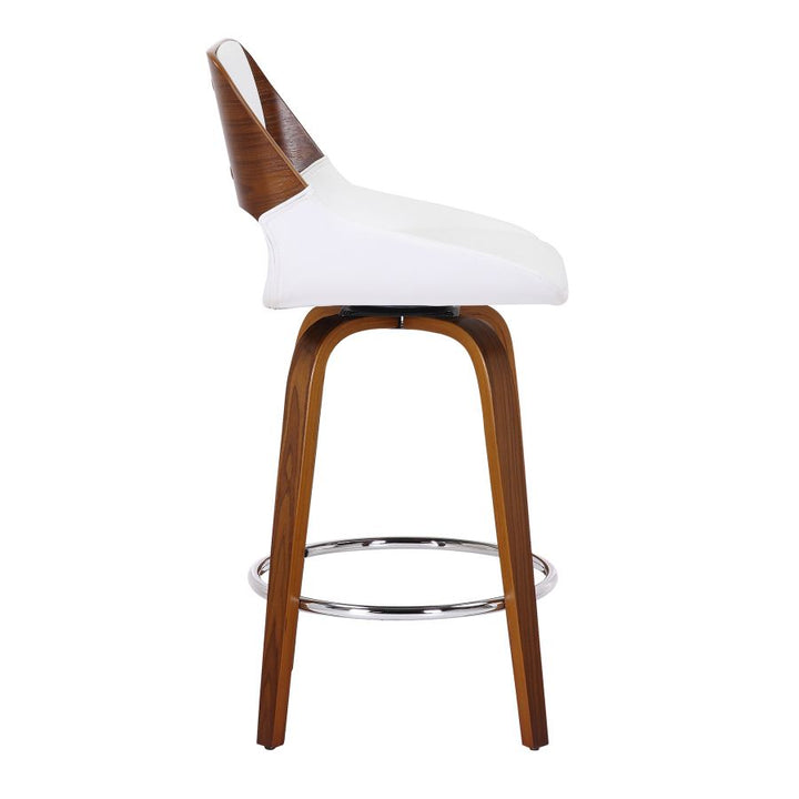 Hudson 26" Counter Stool - White & Walnut - Decoronto
