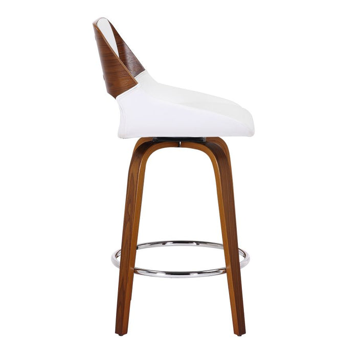 Hudson 26" Counter Stool - White & Walnut