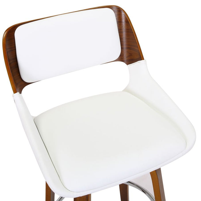 Hudson 26" Counter Stool - White & Walnut