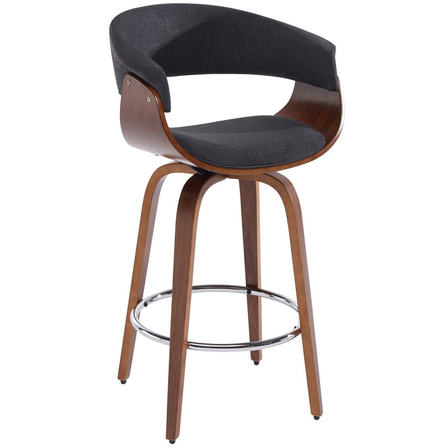 Holt 26" Counter Stool - Charcoal & Walnut - Decoronto