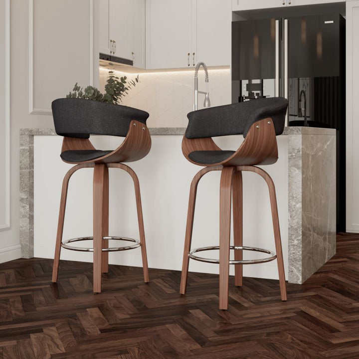 Holt 26" Counter Stool - Charcoal & Walnut - Decoronto