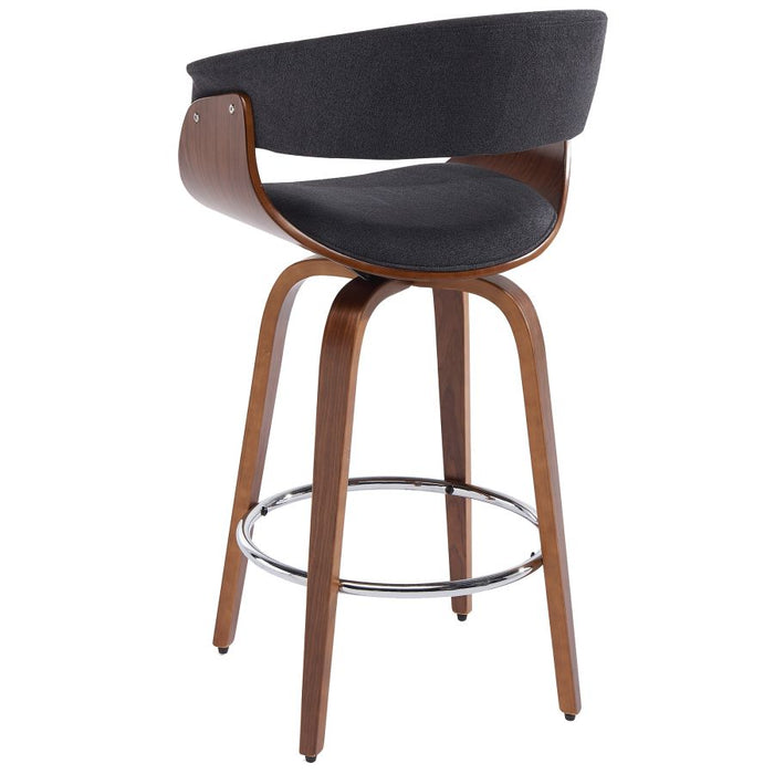 Holt 26" Counter Stool - Charcoal & Walnut