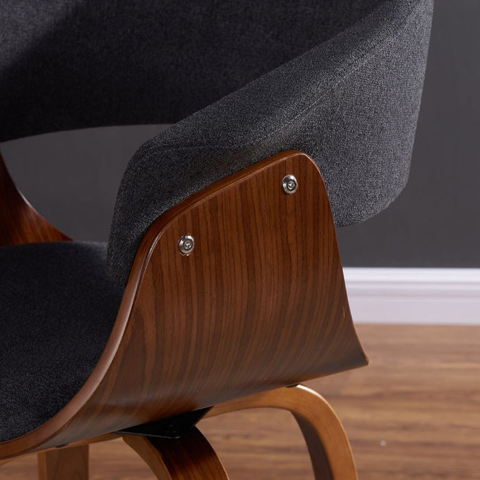 Holt 26" Counter Stool - Charcoal & Walnut