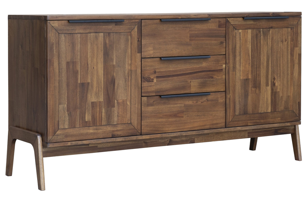 Remix Sideboard - Elegant Solid Acacia Wood Furniture with Estelle Brown Finish