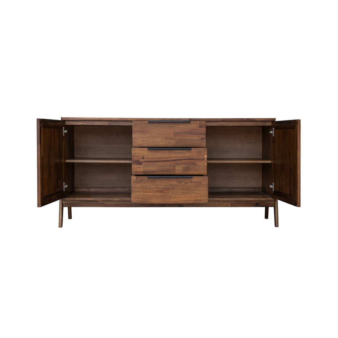 Remix Sideboard - Elegant Solid Acacia Wood Furniture with Estelle Brown Finish