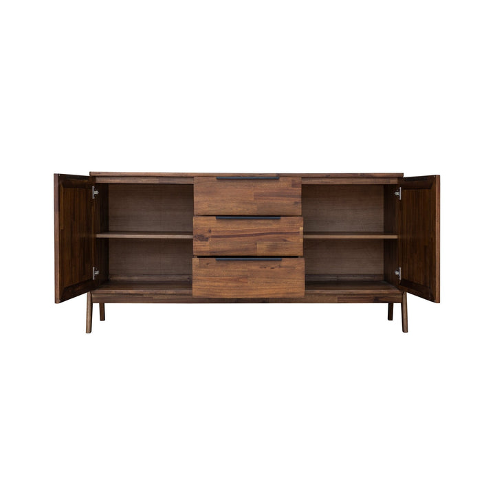 Remix Sideboard - Elegant Solid Acacia Wood Furniture with Estelle Brown Finish