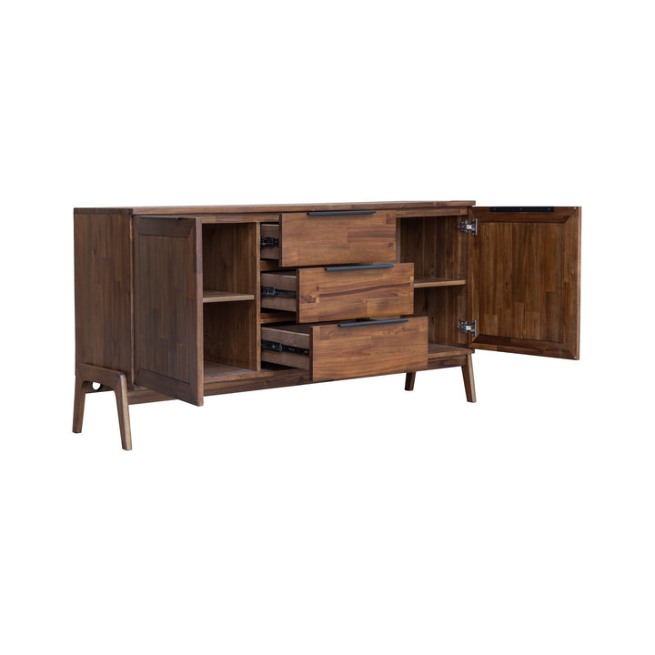 Remix Sideboard - Elegant Solid Acacia Wood Furniture with Estelle Brown Finish